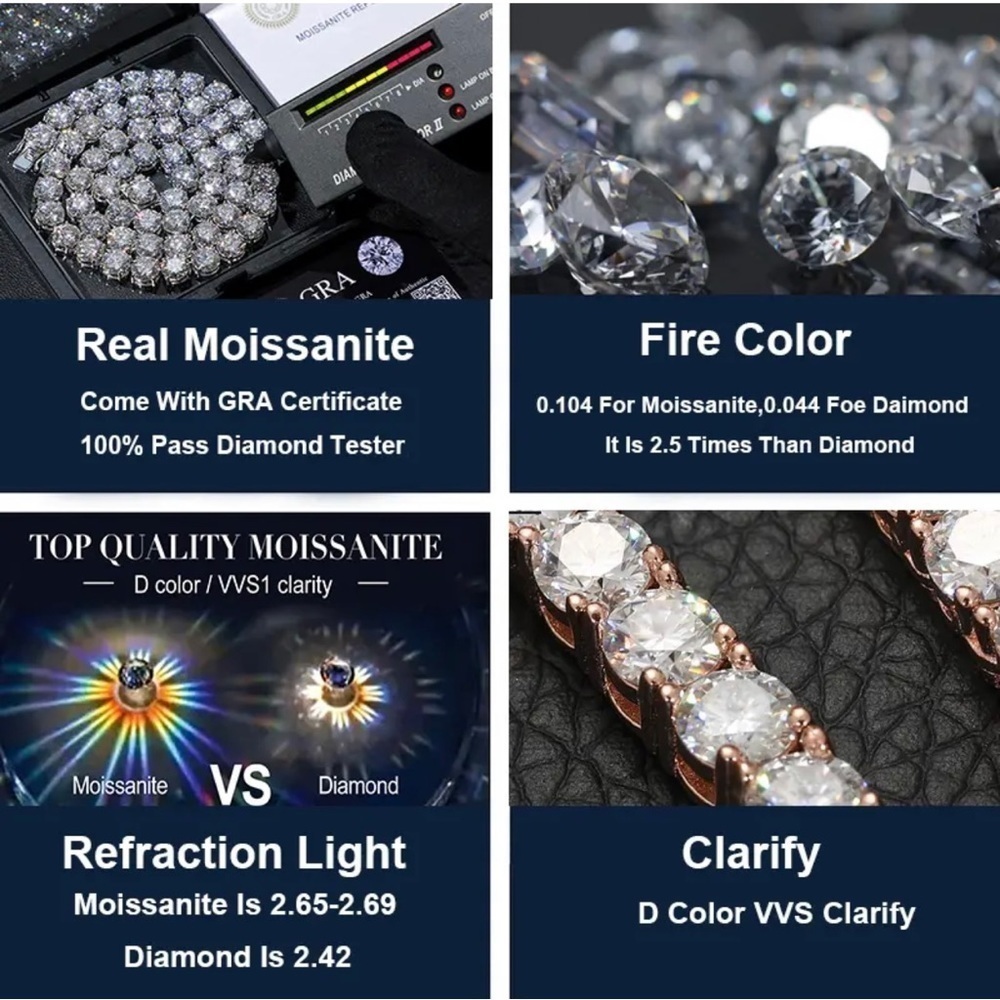 Live Show Moissanite Jewelry * Like this Listing to be notified for shows! - Picture 5 of 16